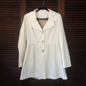 Kenneth Cole Cream White Rain Jacket Coat Aline